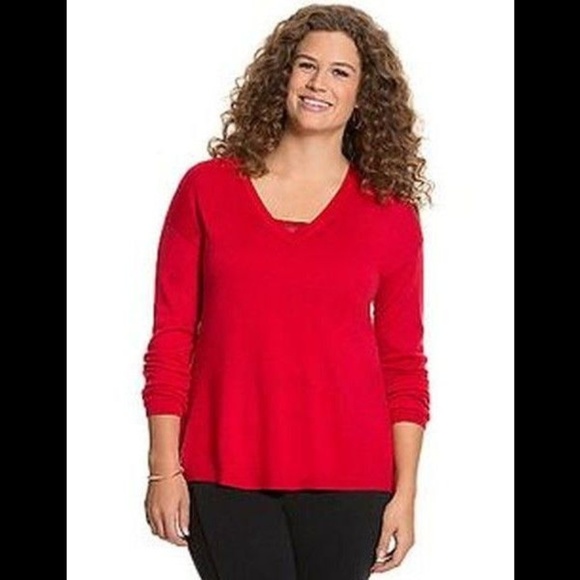Lane Bryant Sweaters - Lane Bryant Fine Merino Wool V-neck Sweater 14-16